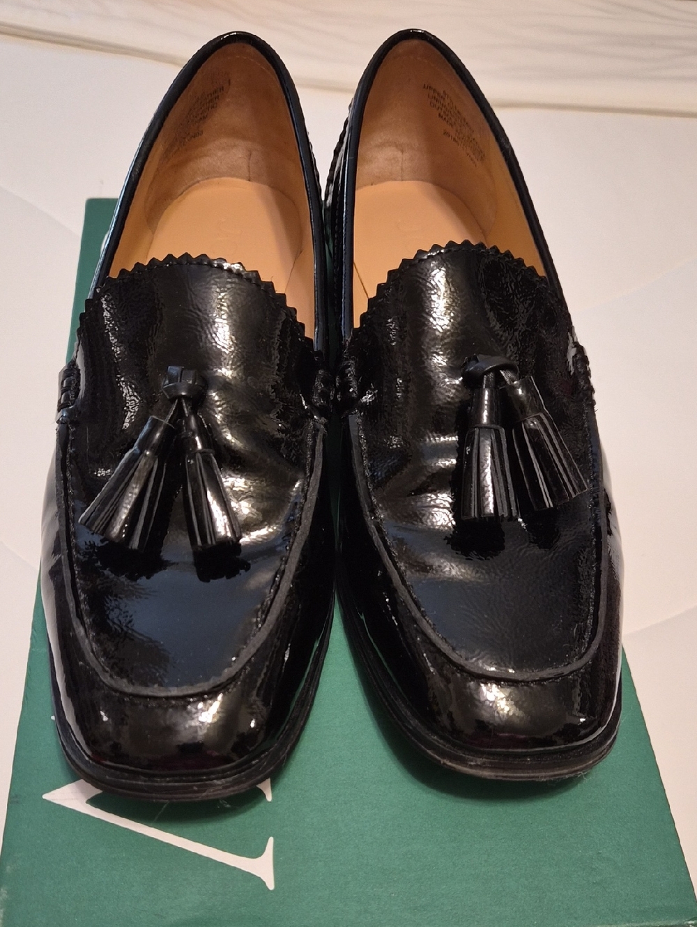 J. Crew Black Patent Tassel Loafers